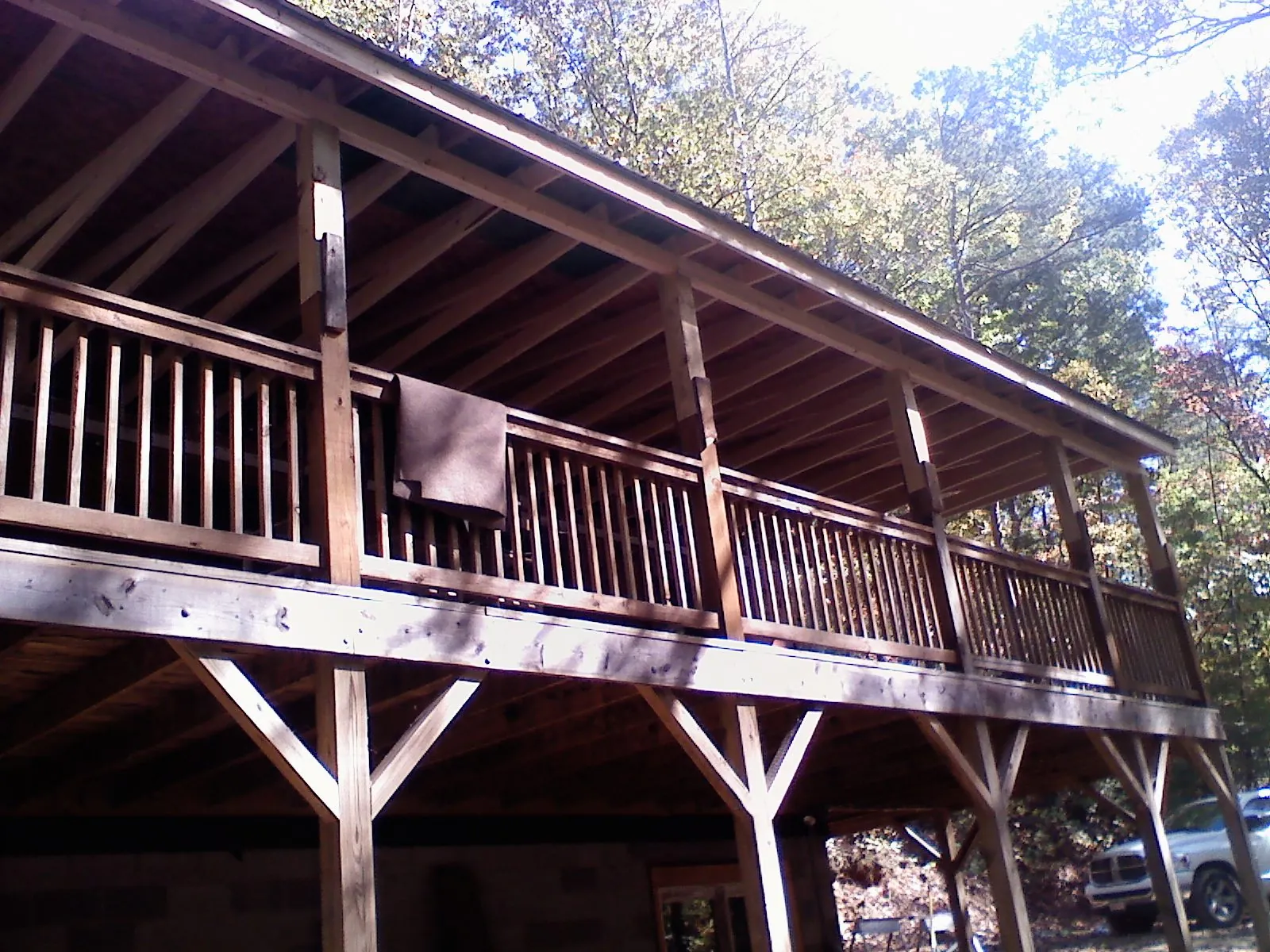 Timber framing under a new elevated porch and deck — Roof Leak Repair in Clallam Bay by Roofing Brothers